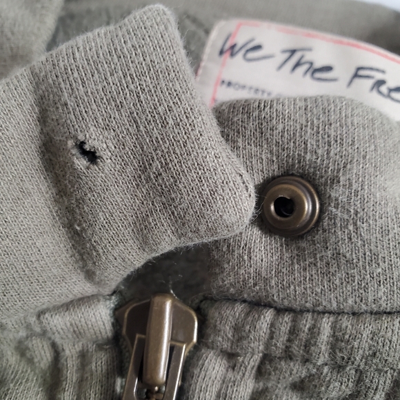 Free People Women's Size XL Olive Green Lou Moto zip Jacket New Tags - Picture 4 of 5